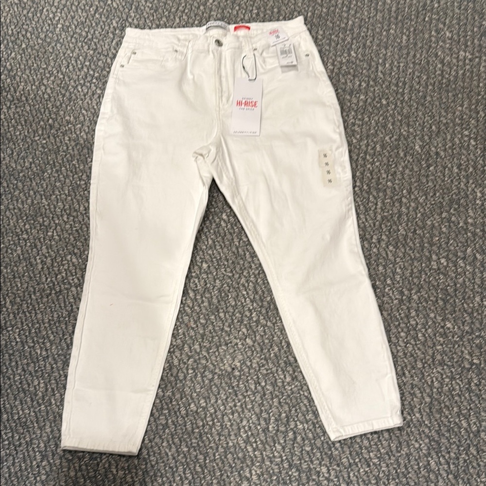 Women's Celebrity Pink Skinny High-Rise the Spice White Jeans Sz 16 NWT